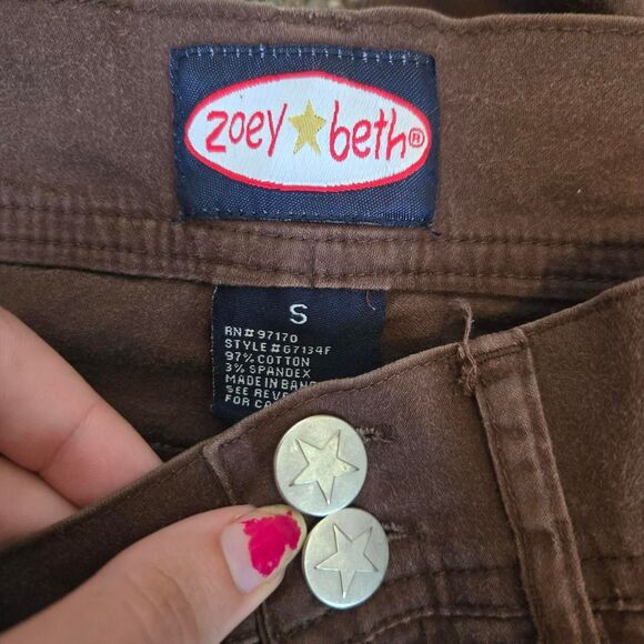 Vintage Y2K 2000s Brown Ling Bermuda Length Tie Capri Style Full Coverage Shorts - Picture 5 of 5